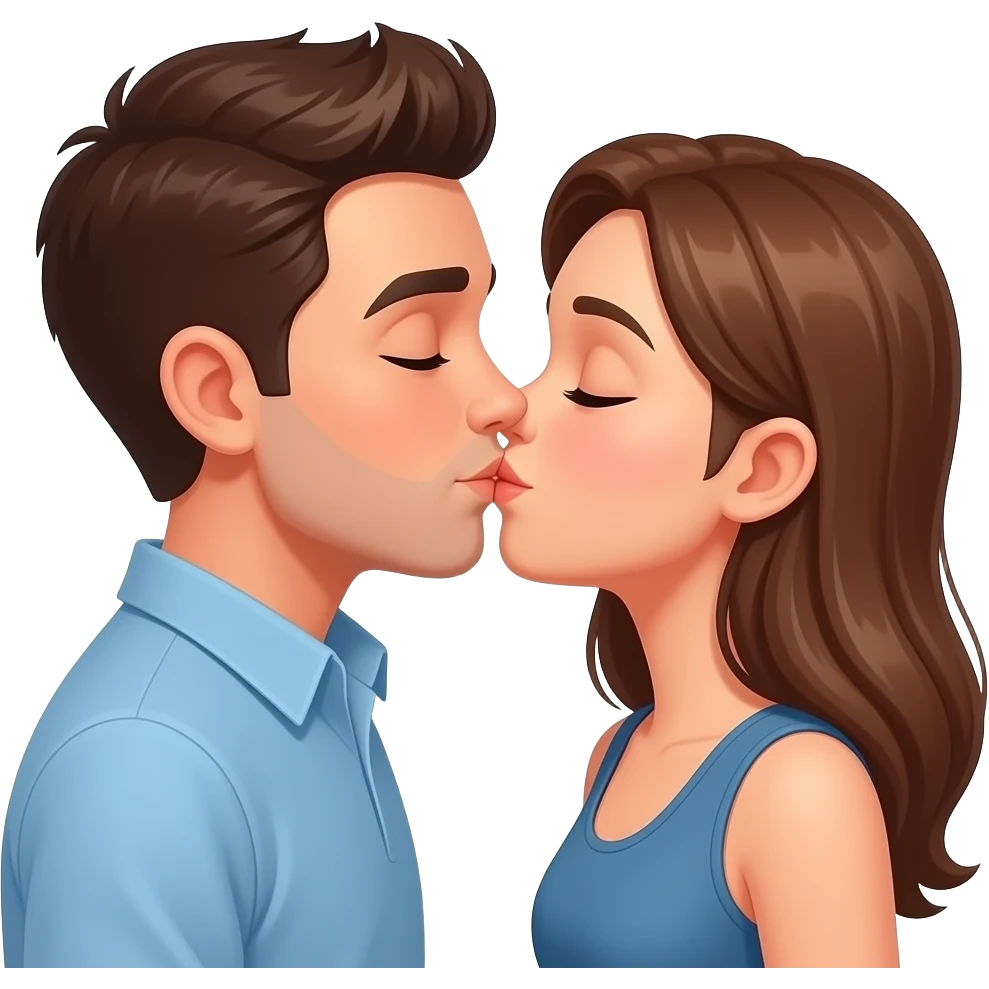 Make an emoji of them kissing emoji