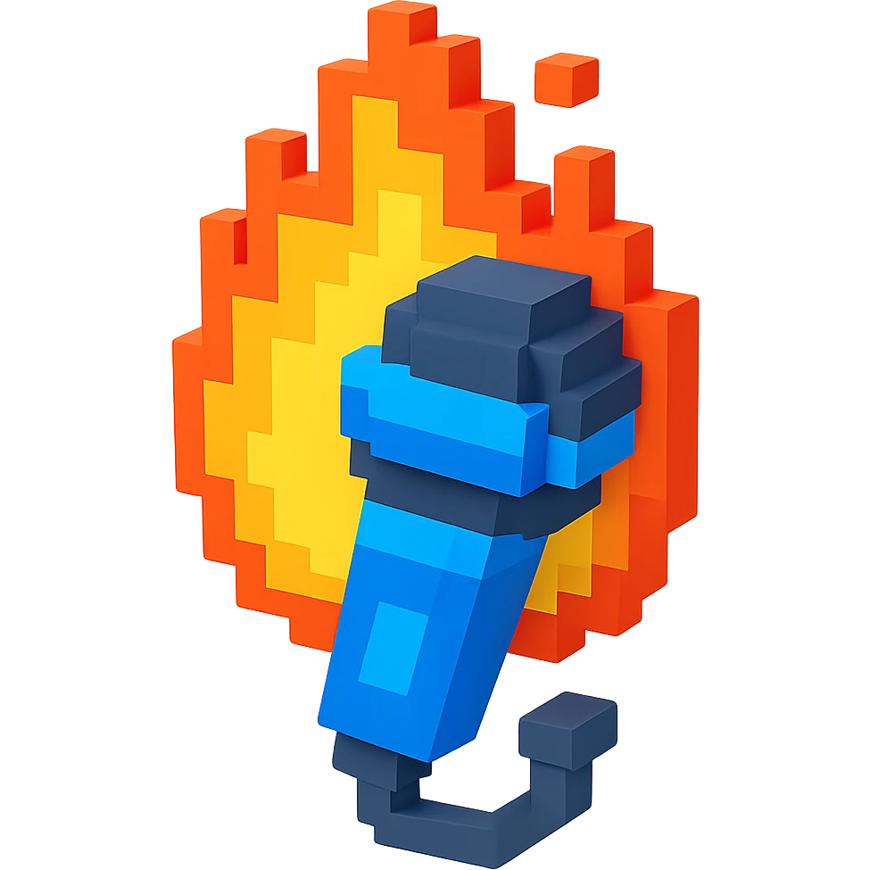 microphone on fire emoji