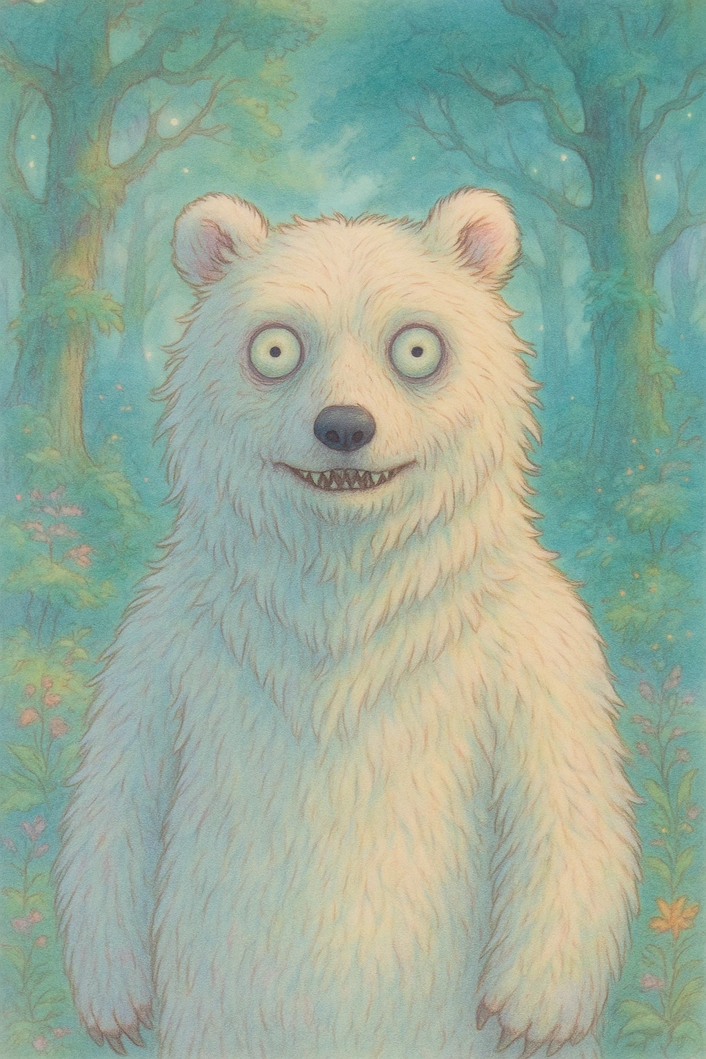 freaky polar bear emoji