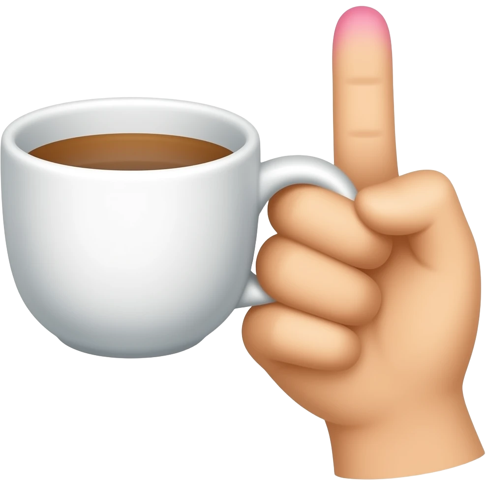 tea cup with pinky up emoji