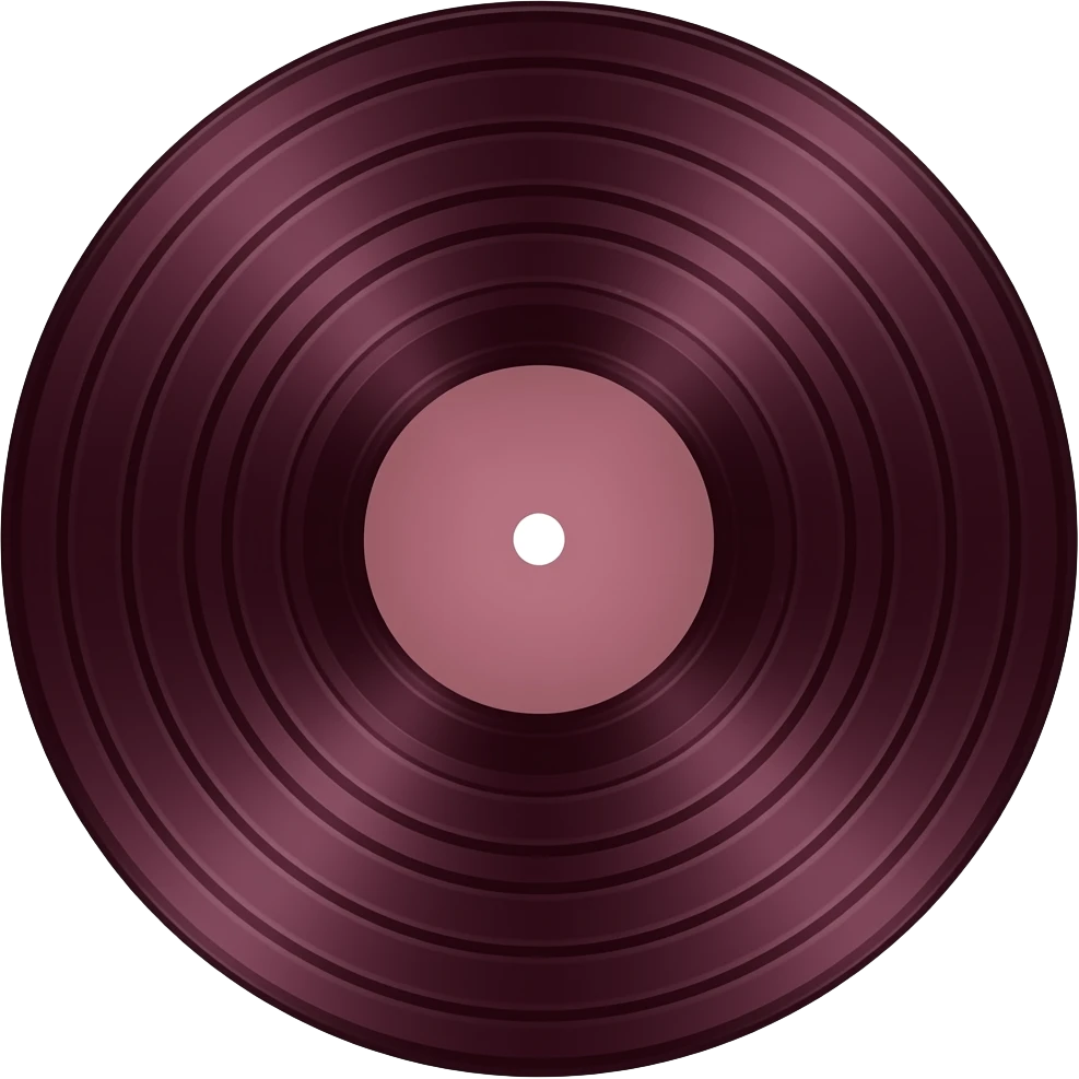Vinyl record, maroon Burgundy with gloss, high quality emoji