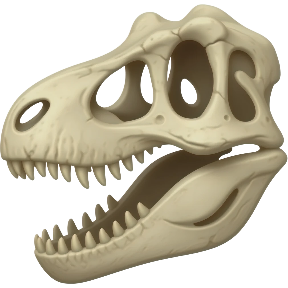 Cráneo dinosaurio emoji