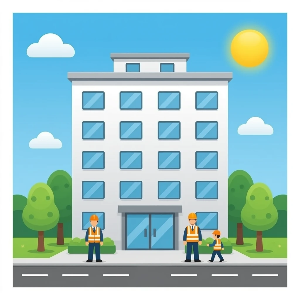 bloque oficina con trabajadores emoji