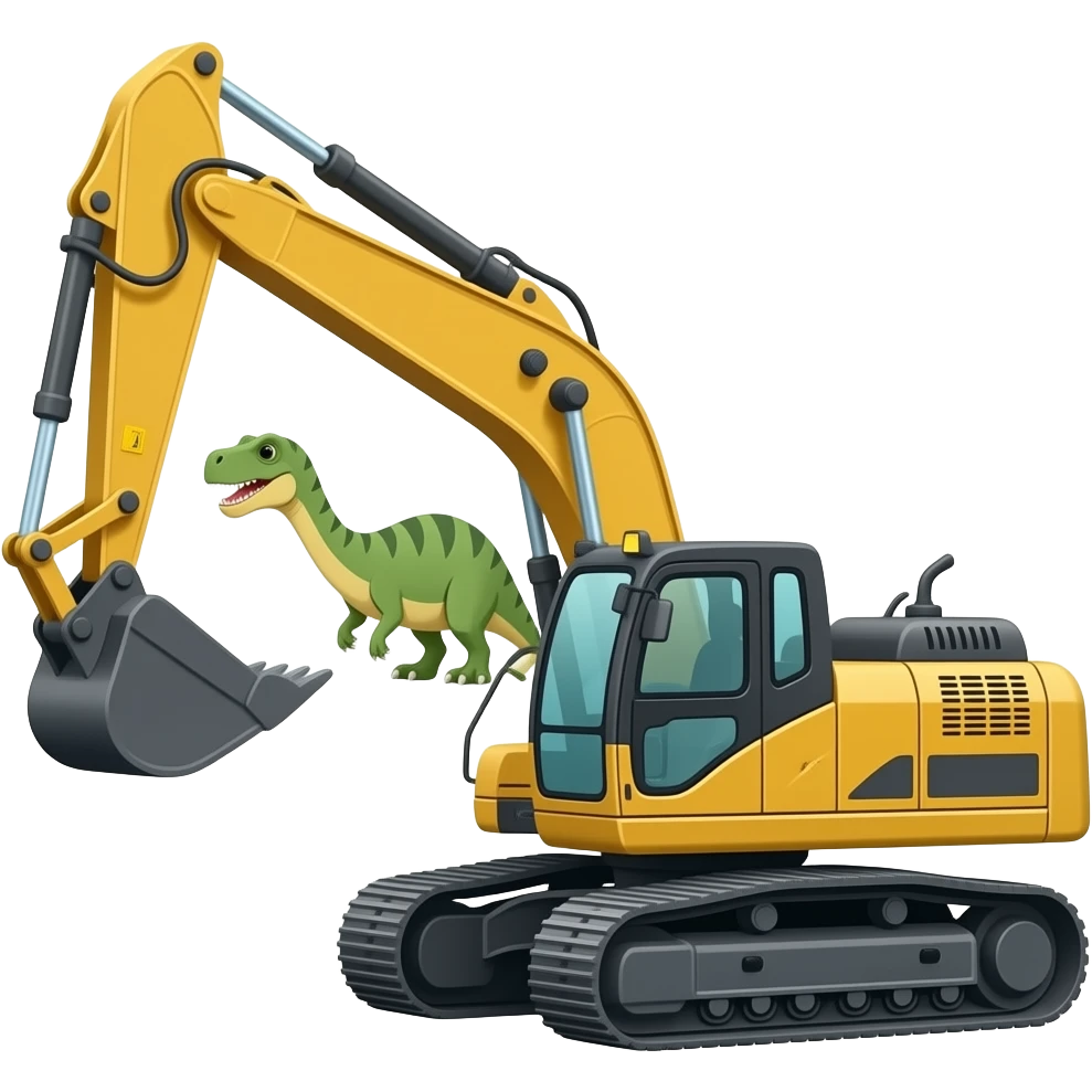 excavator dinosaur emoji