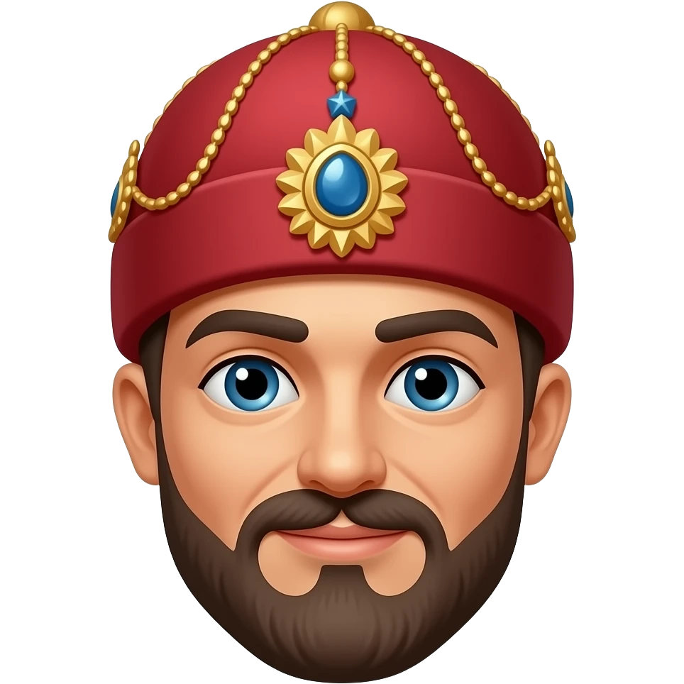 Ottoman emperor with ottoman red ottoman cap emoji