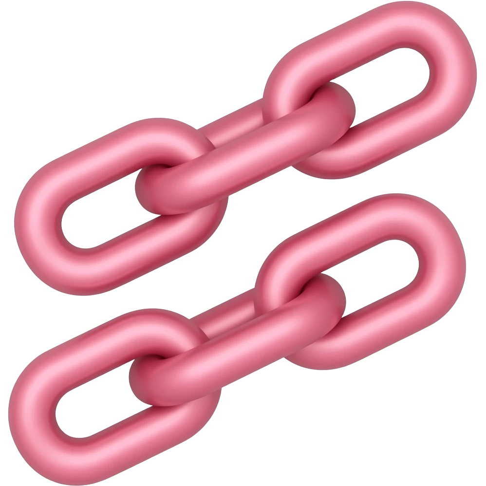 two pink chain links emoji
