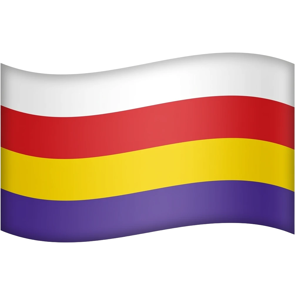 flag whit in the top red in the middel yellow an in the down purple emoji