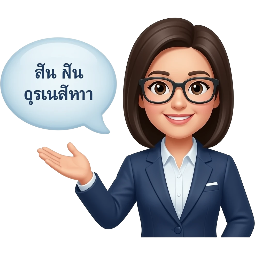 ช่วยทำช่วยทำผู้หญิงคนนี้เป็นสติ๊กเกอร์ line ด้วยคำพูดที่สุภาพเป็นภาษาไทย emoji