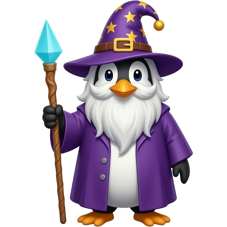 Penguin Wizard emoji