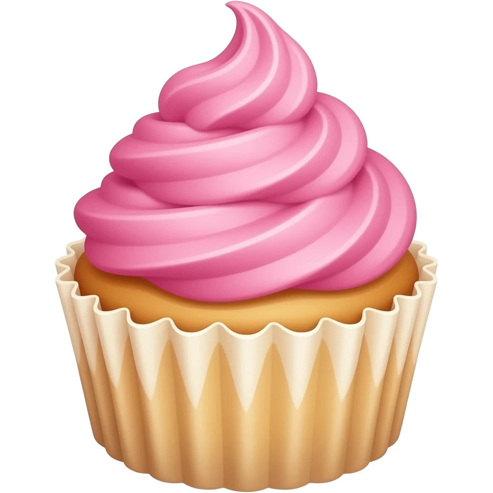 Cupcake with pink icing emoji