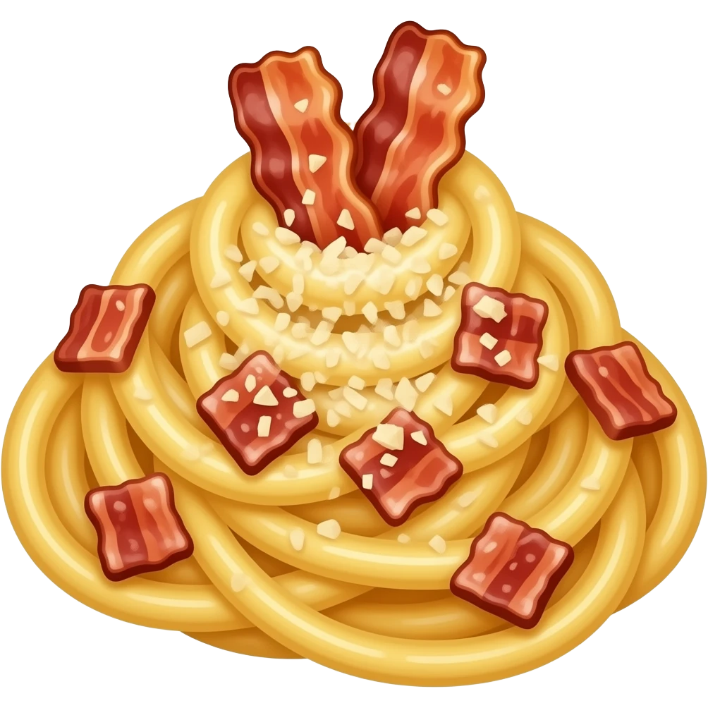Cheesy carbonara noodles extra cheesy emoji