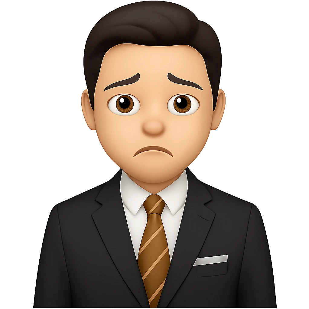 Make the background transparent, keep the sad facial expression and style as shown in the reference image. emoji