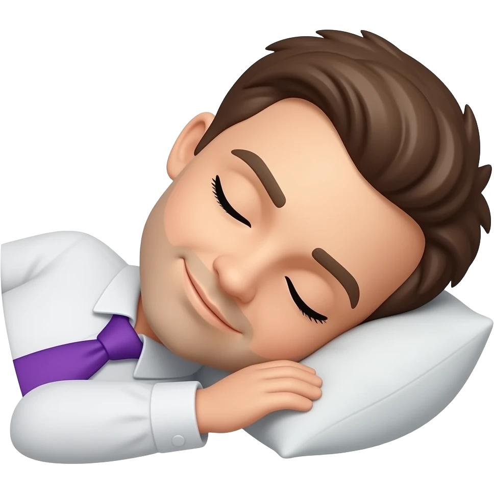german woman sleeping wearing purple tie emoji