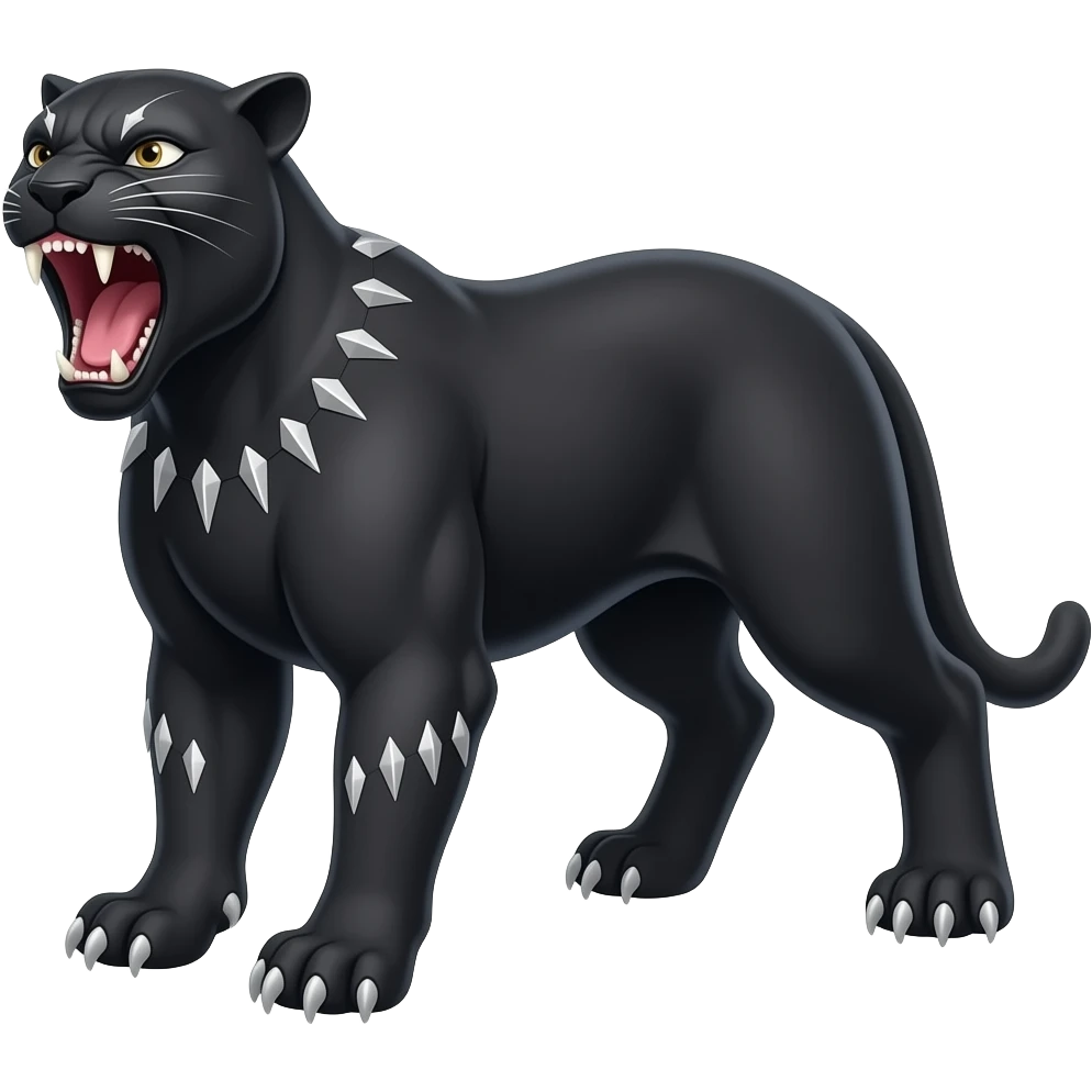 Black panther roaring emoji emoji