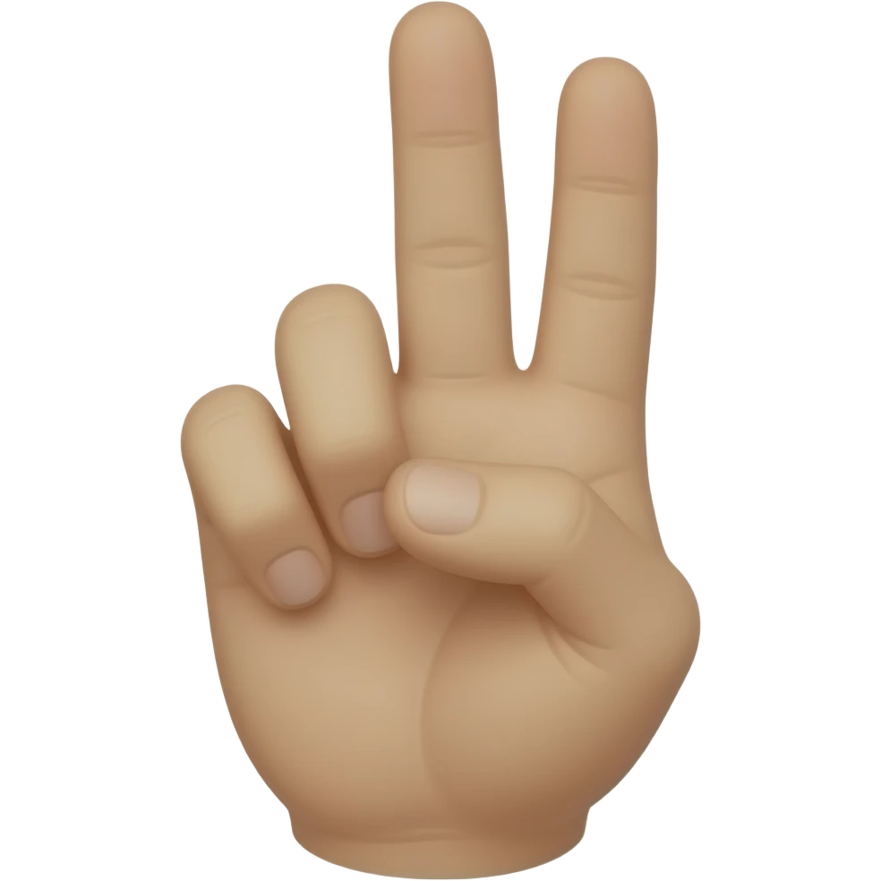 Mão três dedos emoji