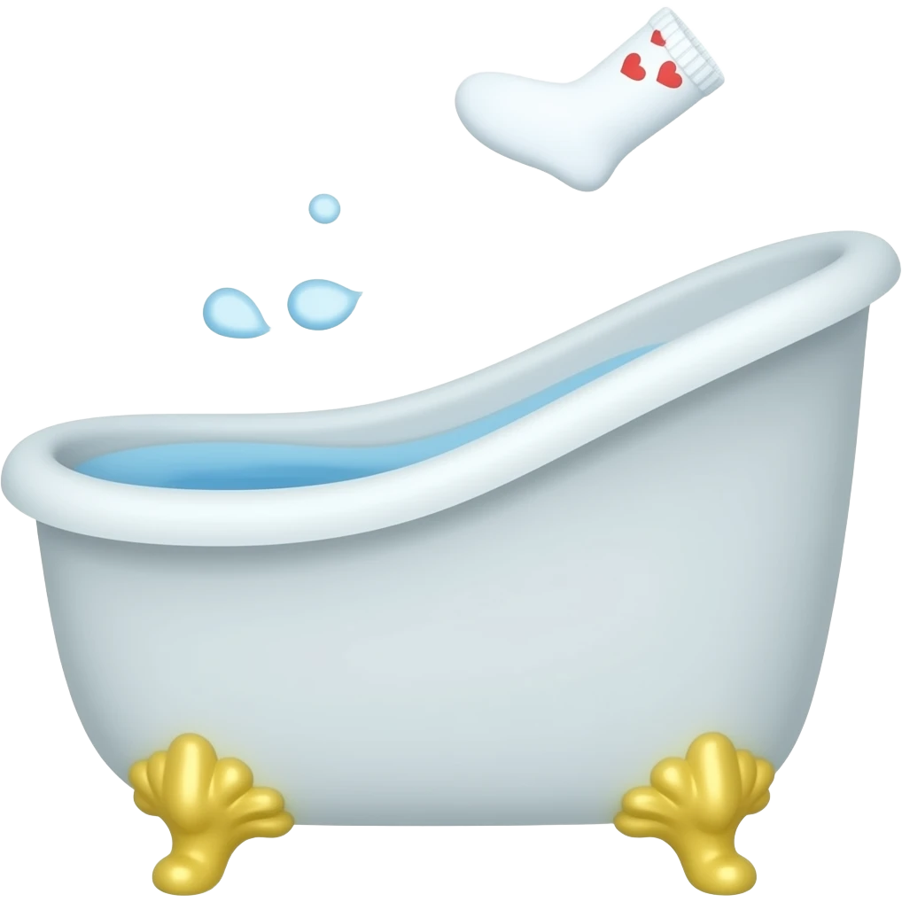 Носок в ванной emoji