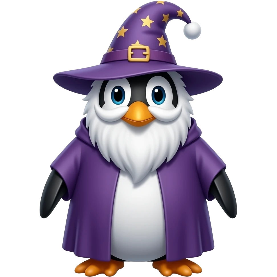 Penguin Wizard emoji