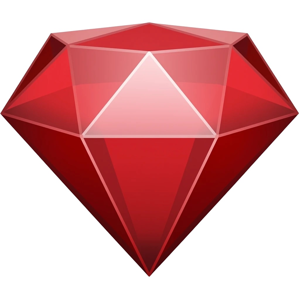 Diamond – red, sharp and geometric. emoji