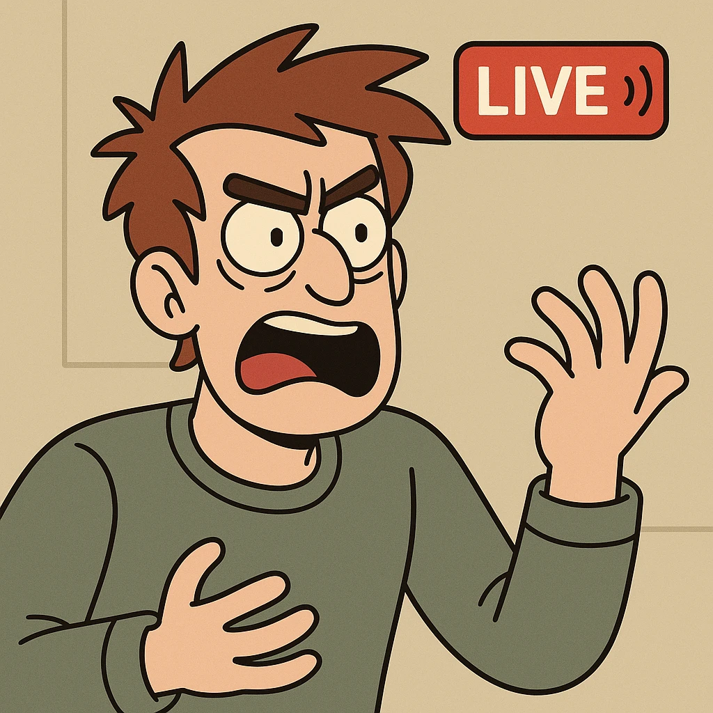 live broadcast icon, flat style, simple and modern emoji