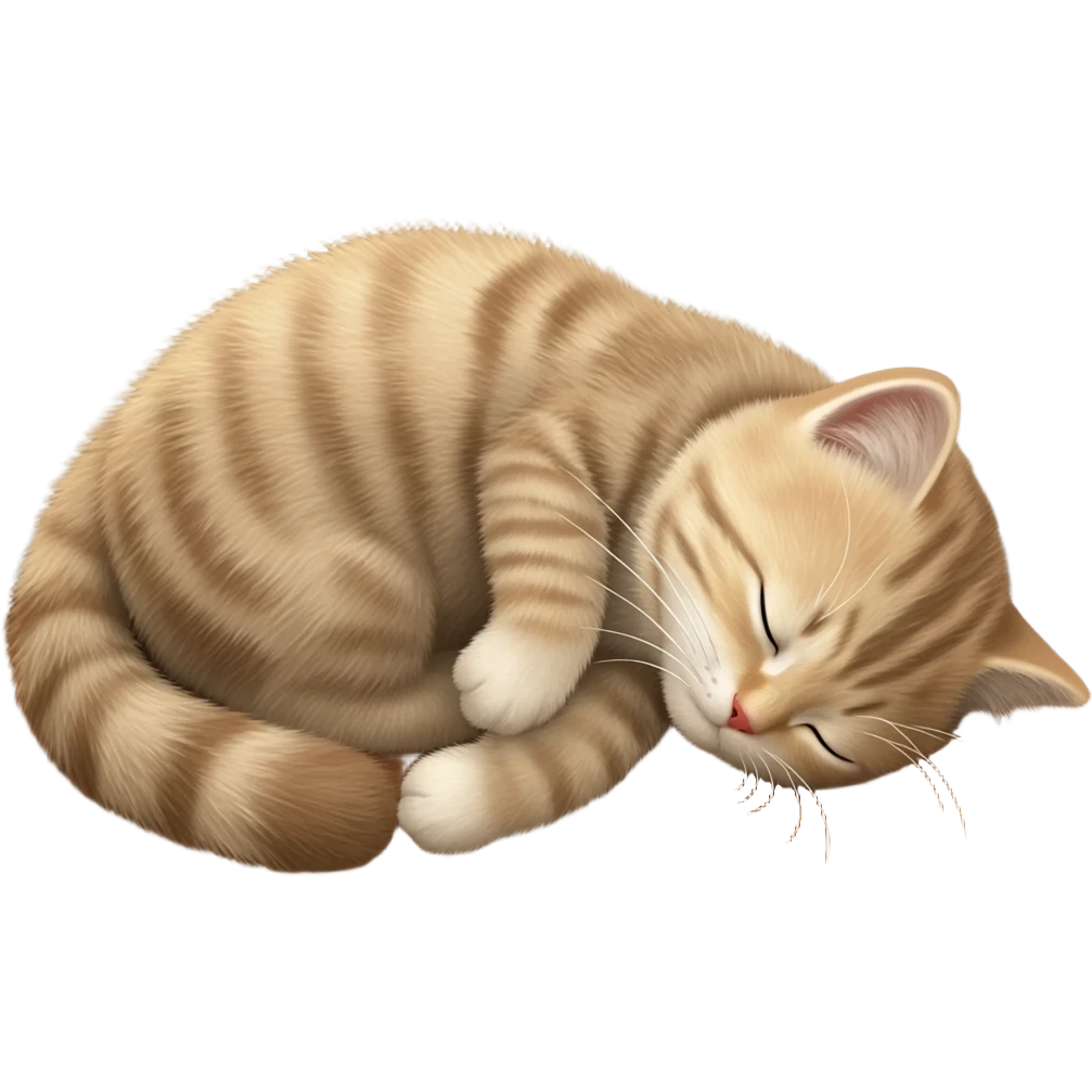 iPad icon bronze metallic with cute fluffy kitty sleeping above regular wood floor emoji