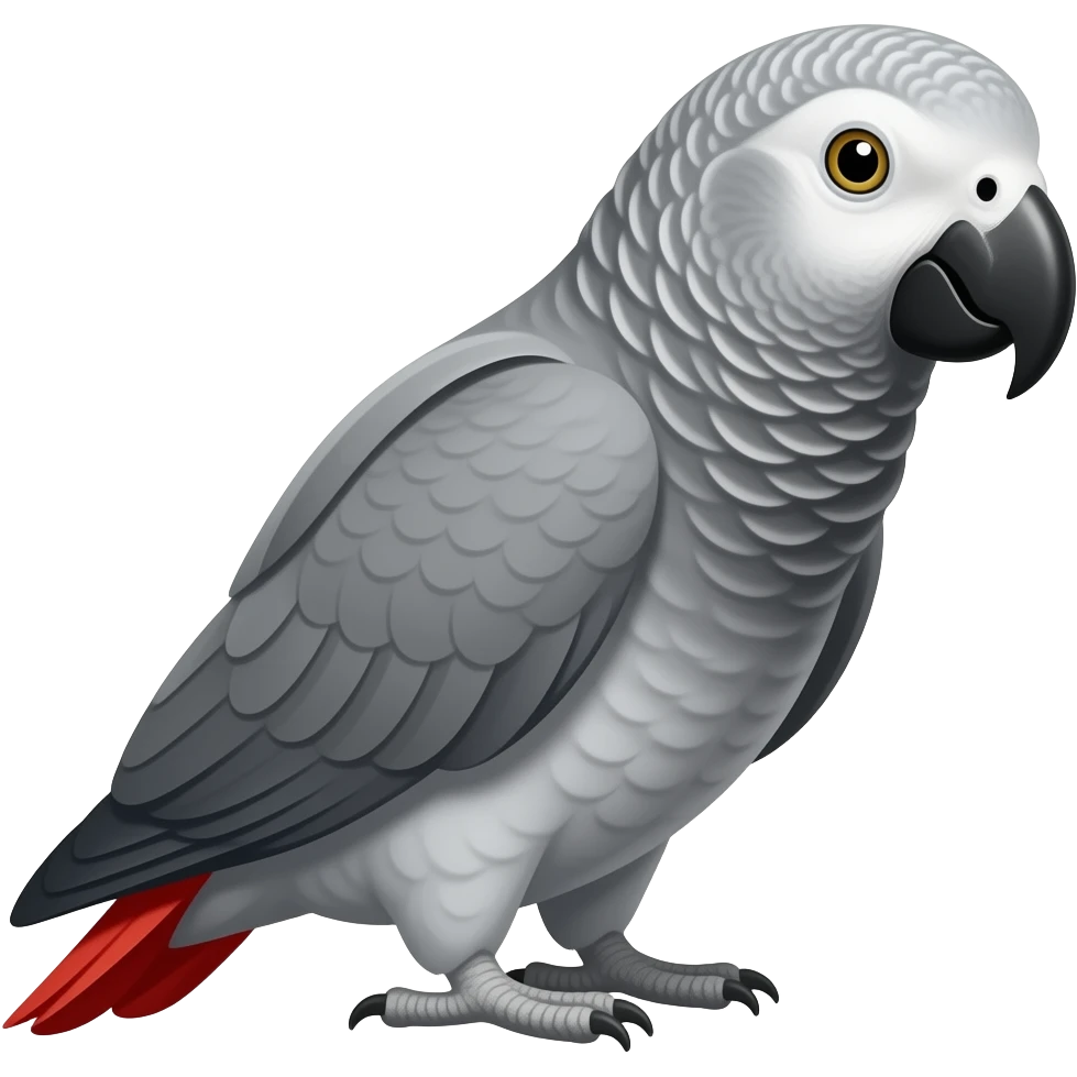 African grey parrot emoji emoji