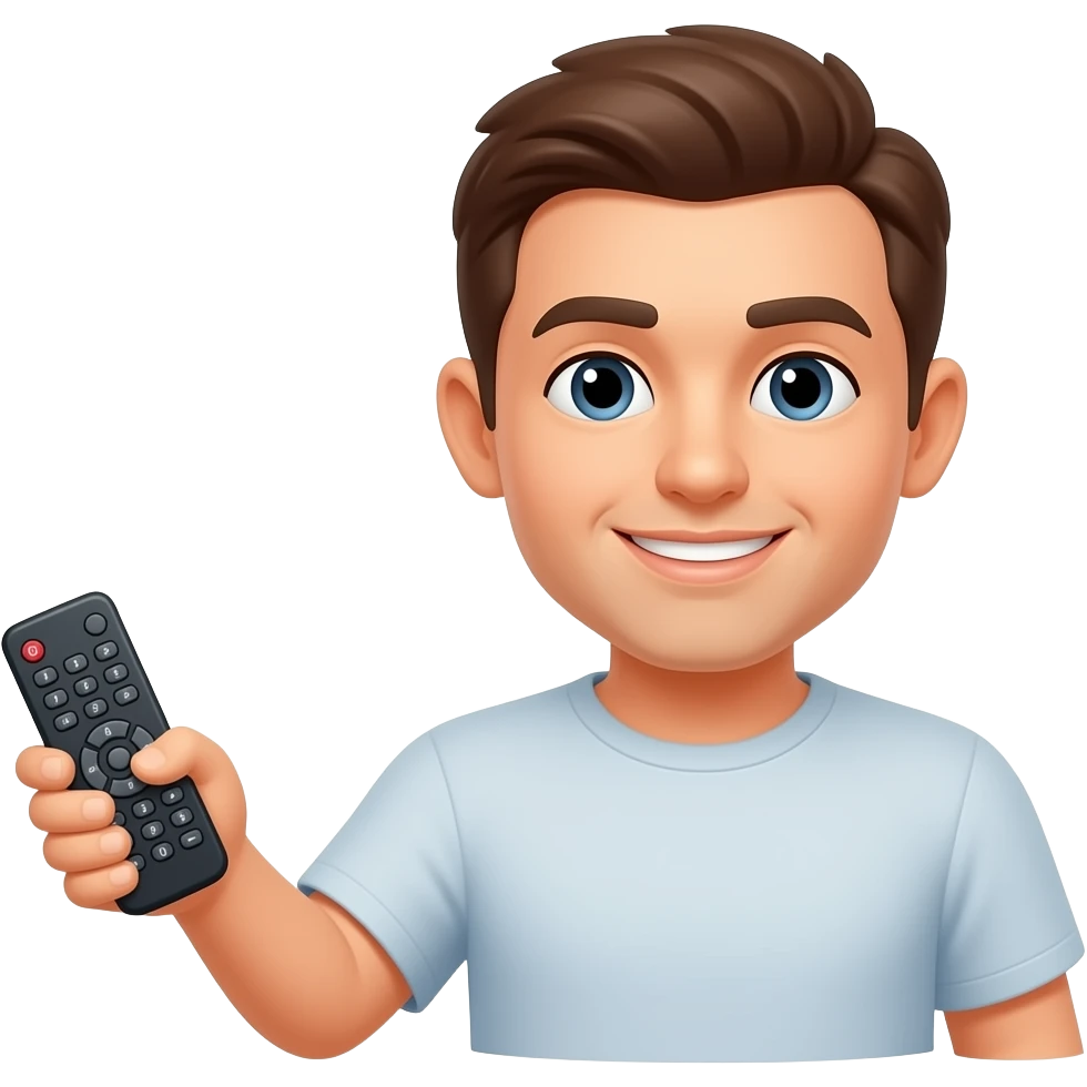 person holding remote control emoji