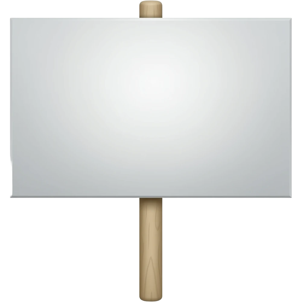 Blank Protest sign emoji