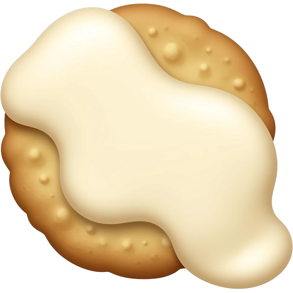 Biscuit and white gravy emoji