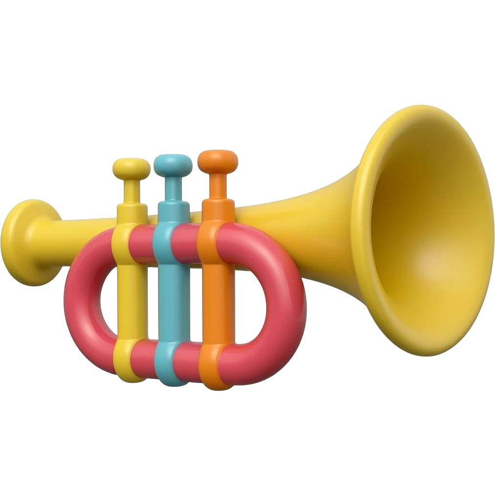 toy colourful trumpet emoji