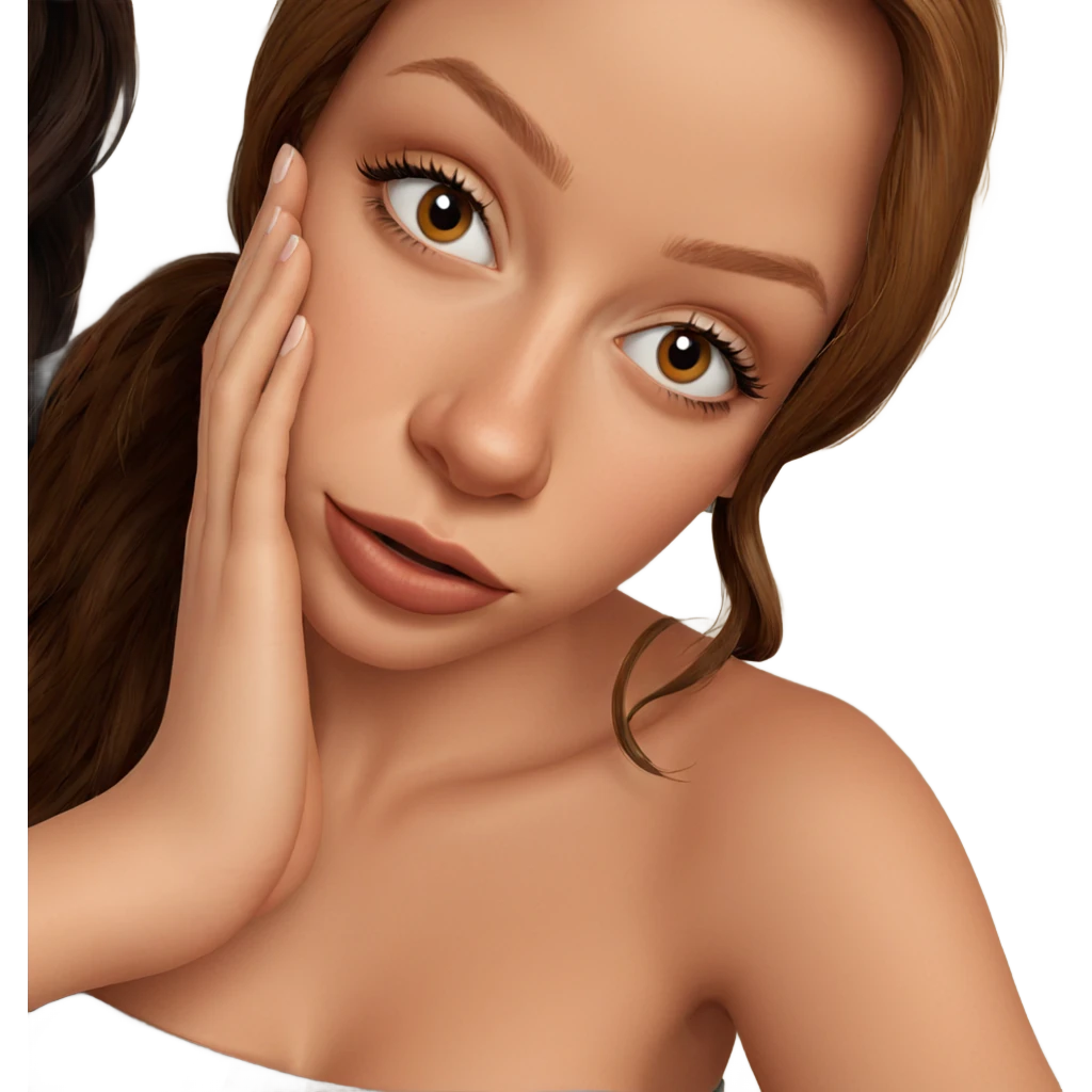 realistic portrait of girl emoji