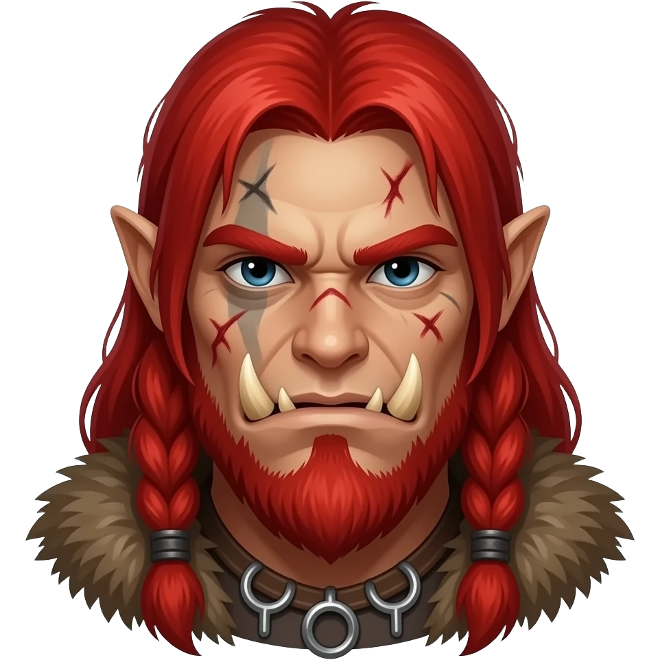 Orcs red hair emoji