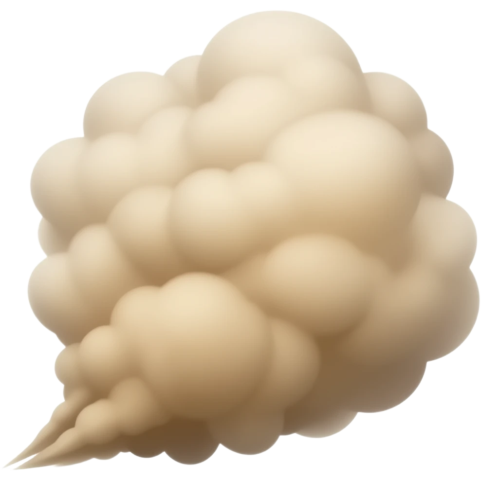 nube de polvo de velocidad cuando un personaje corre. Solo nube emoji