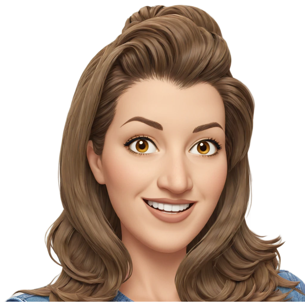 smiling girl with brown hair emoji