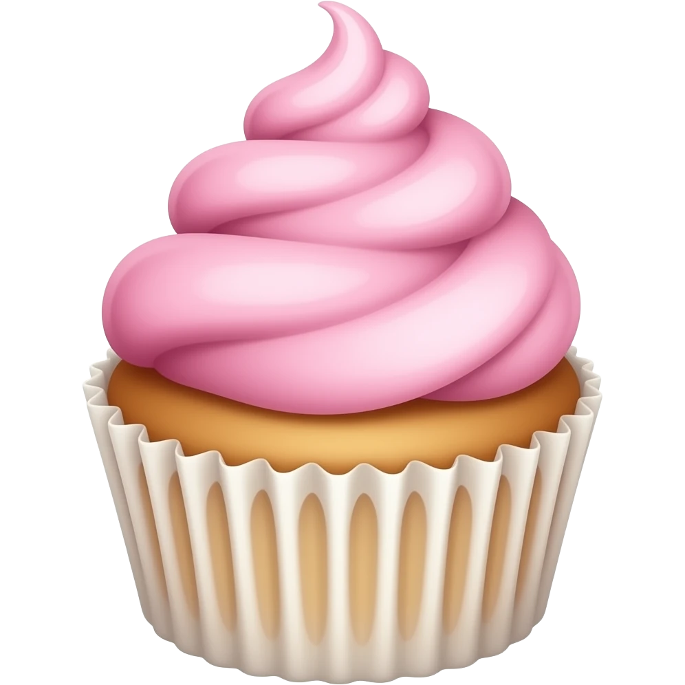 Cupcake with pink icing emoji