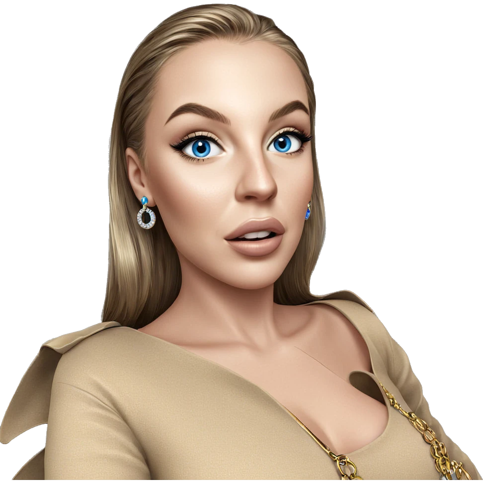 blue-eyed beauty with jewelry emoji