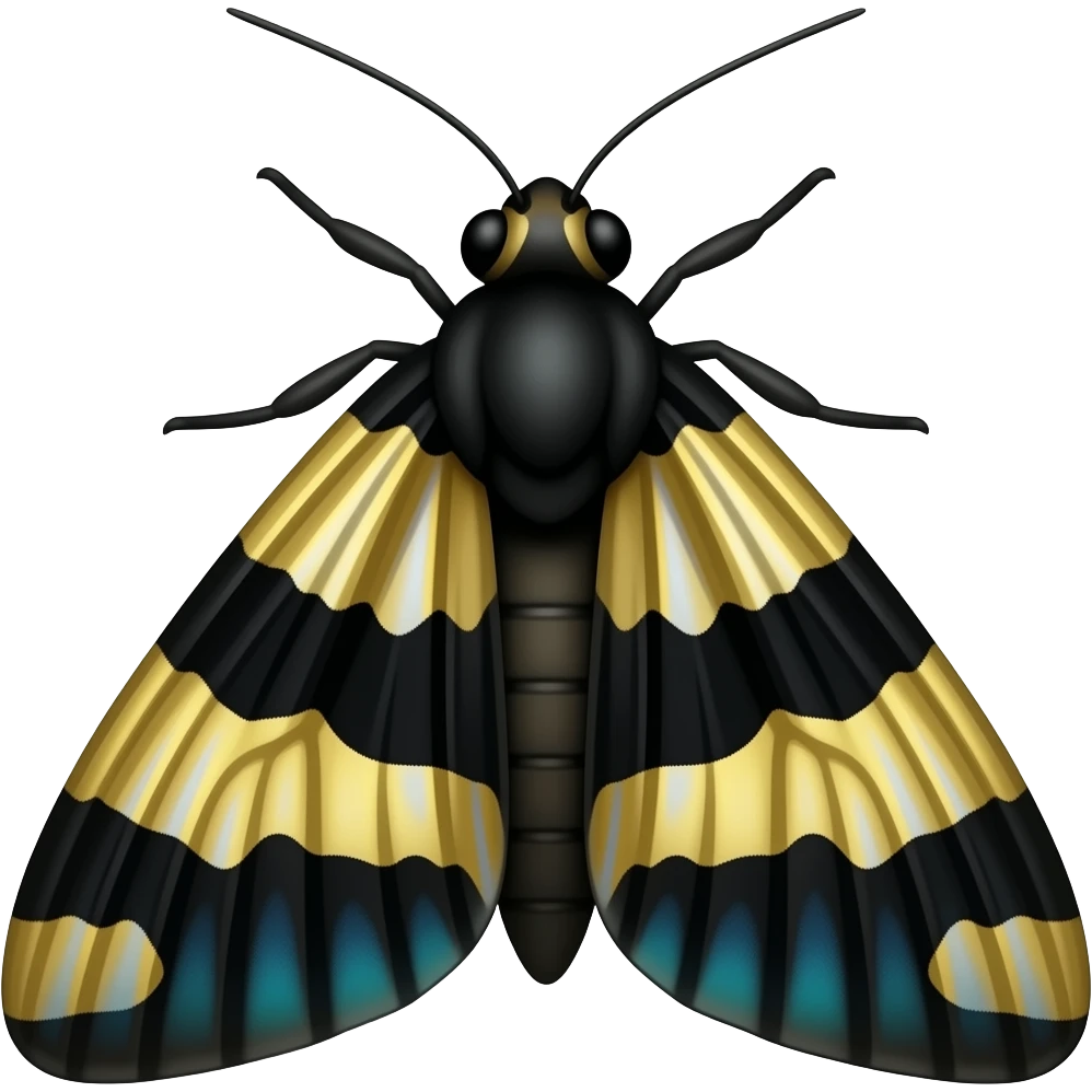 black and gold moth emoji