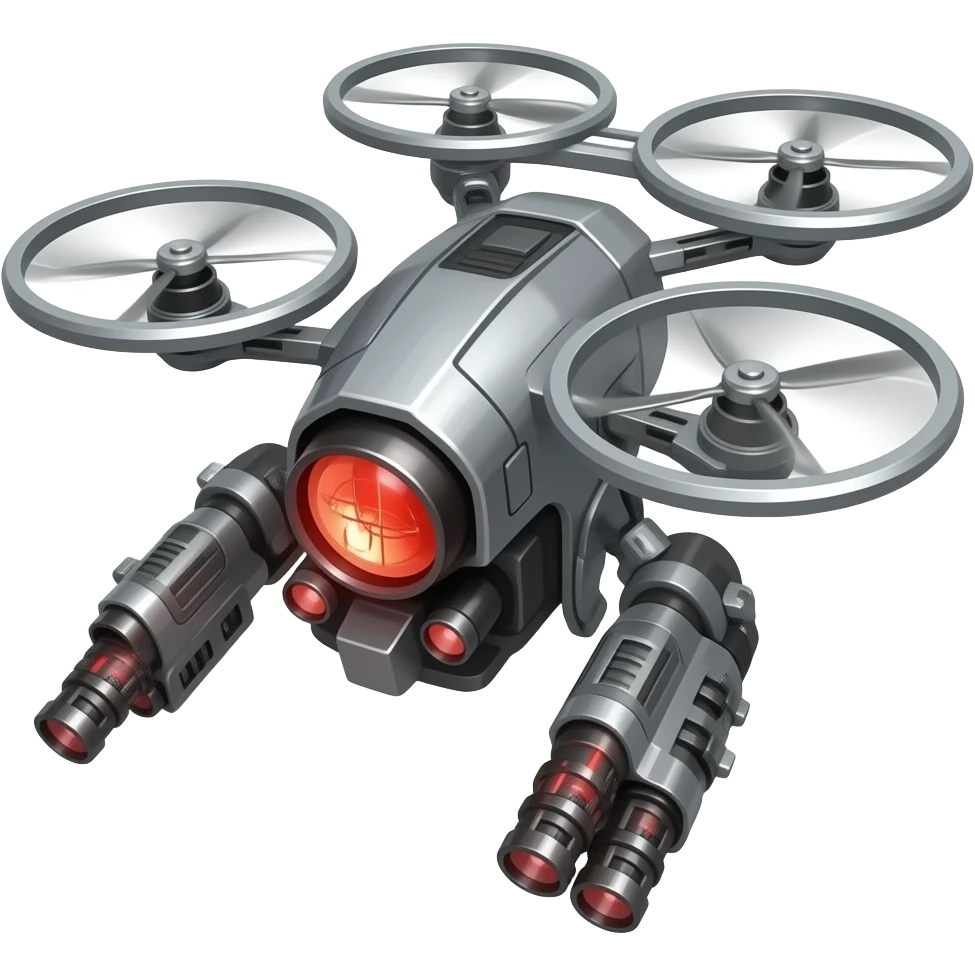 scifi flying robot weaponized drone emoji