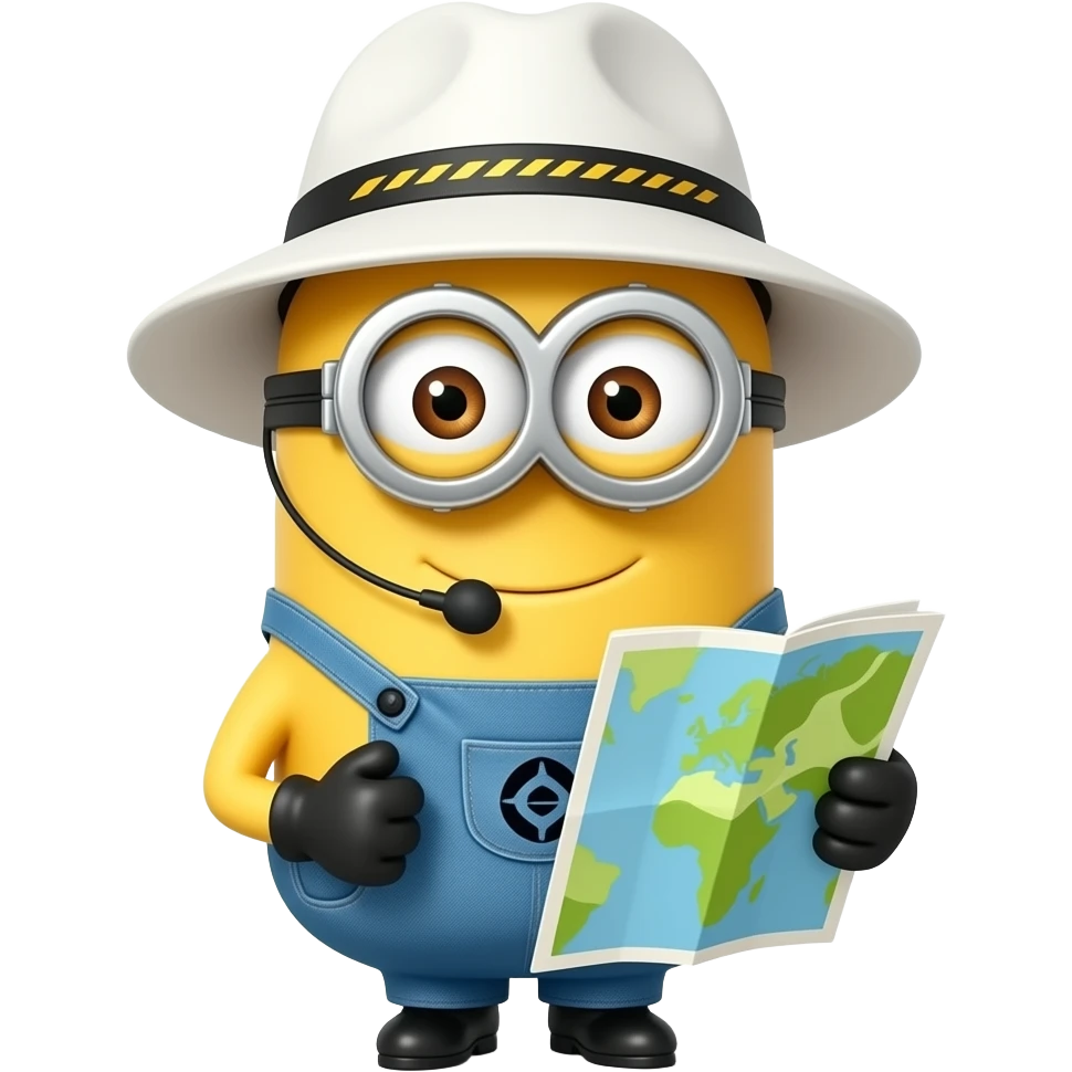 Guia turístico emoji Minion emoji