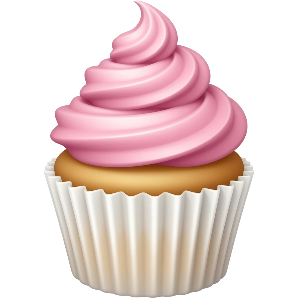 Cupcake with pink icing emoji