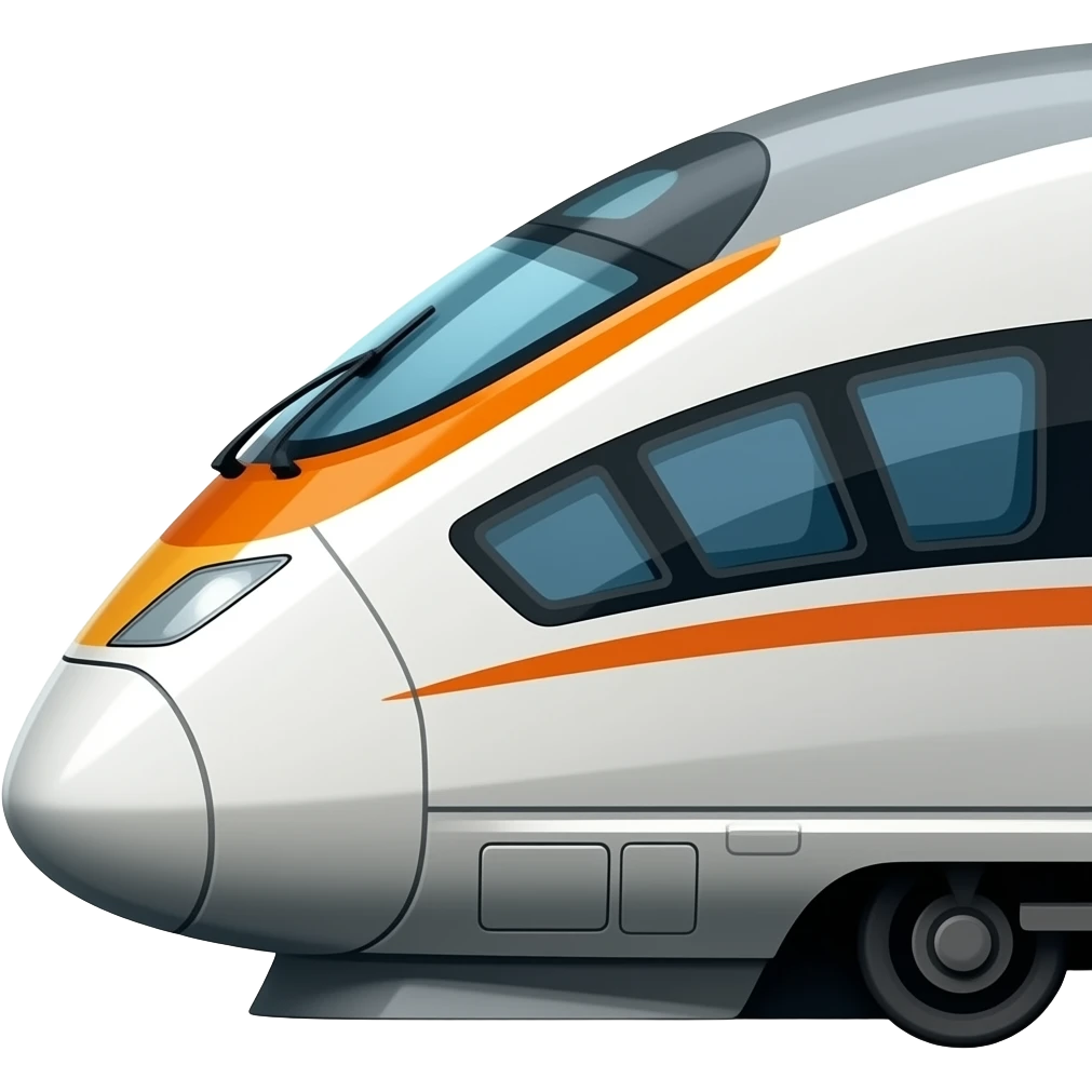 the High-Speed Train emoji but with GWR IET livery. Side profile. emoji