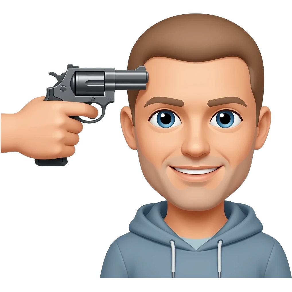 Пистолет у головы emoji