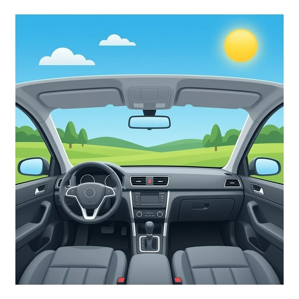 Car interior on a race track emoji
