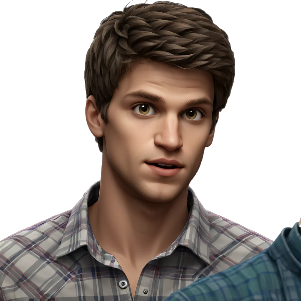 young man in plaid shirt emoji