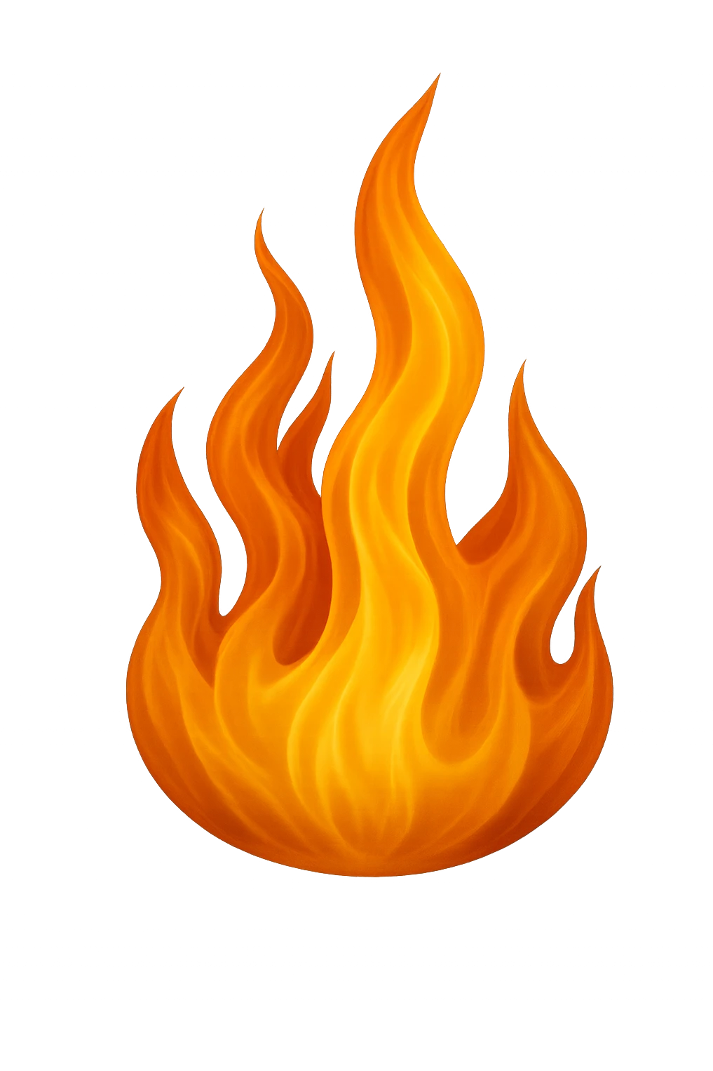 EMOJI STILE IPHONE DI FIAMME CHE FLUTTUANO, IPERREALISTICA 4K emoji