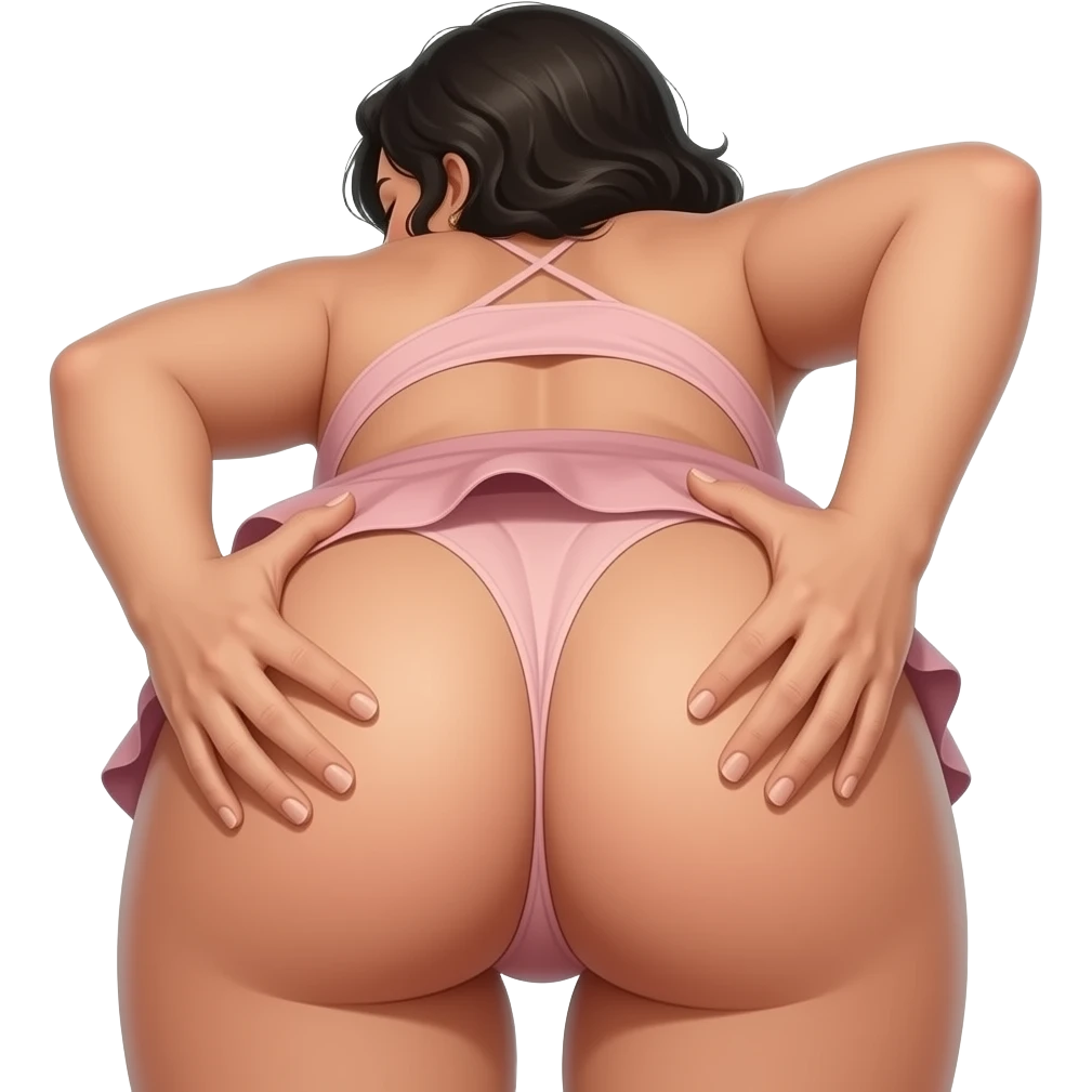 latina bending over spreading her ass naked showing her vagina emoji