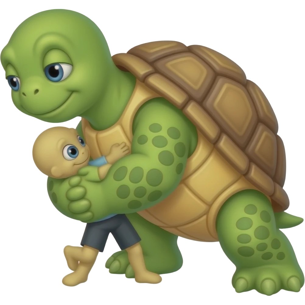 wrestling turtle emoji