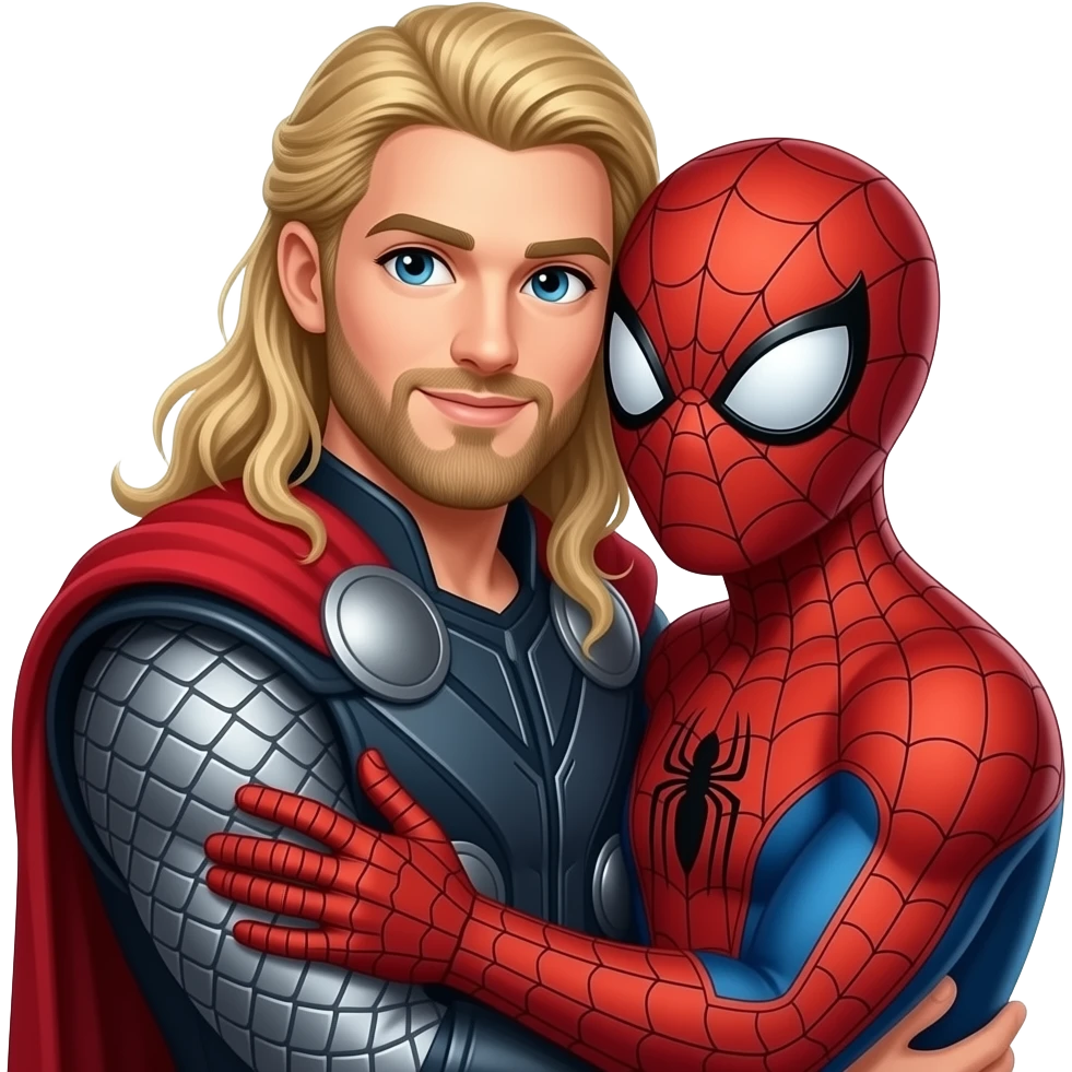 thor e mulher aranha love emoji