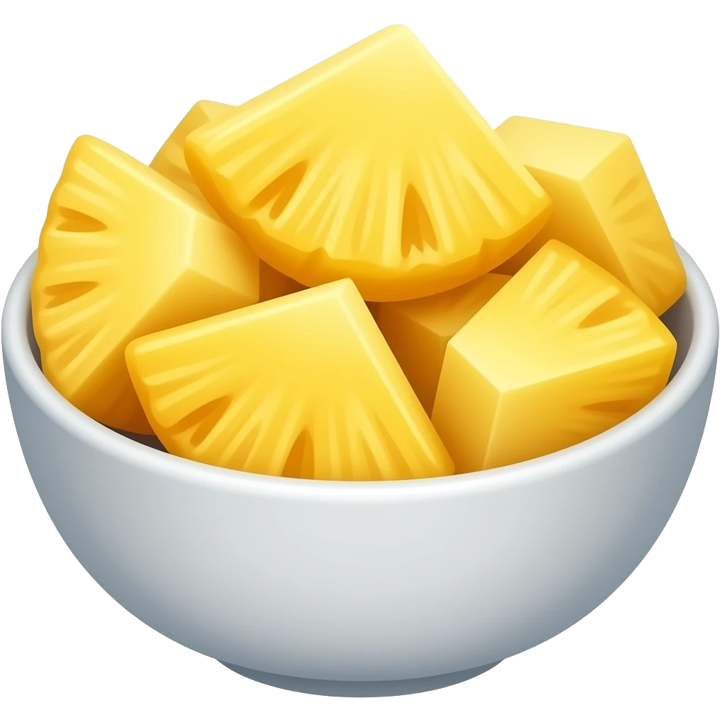 pineapple chops in bowl emoji