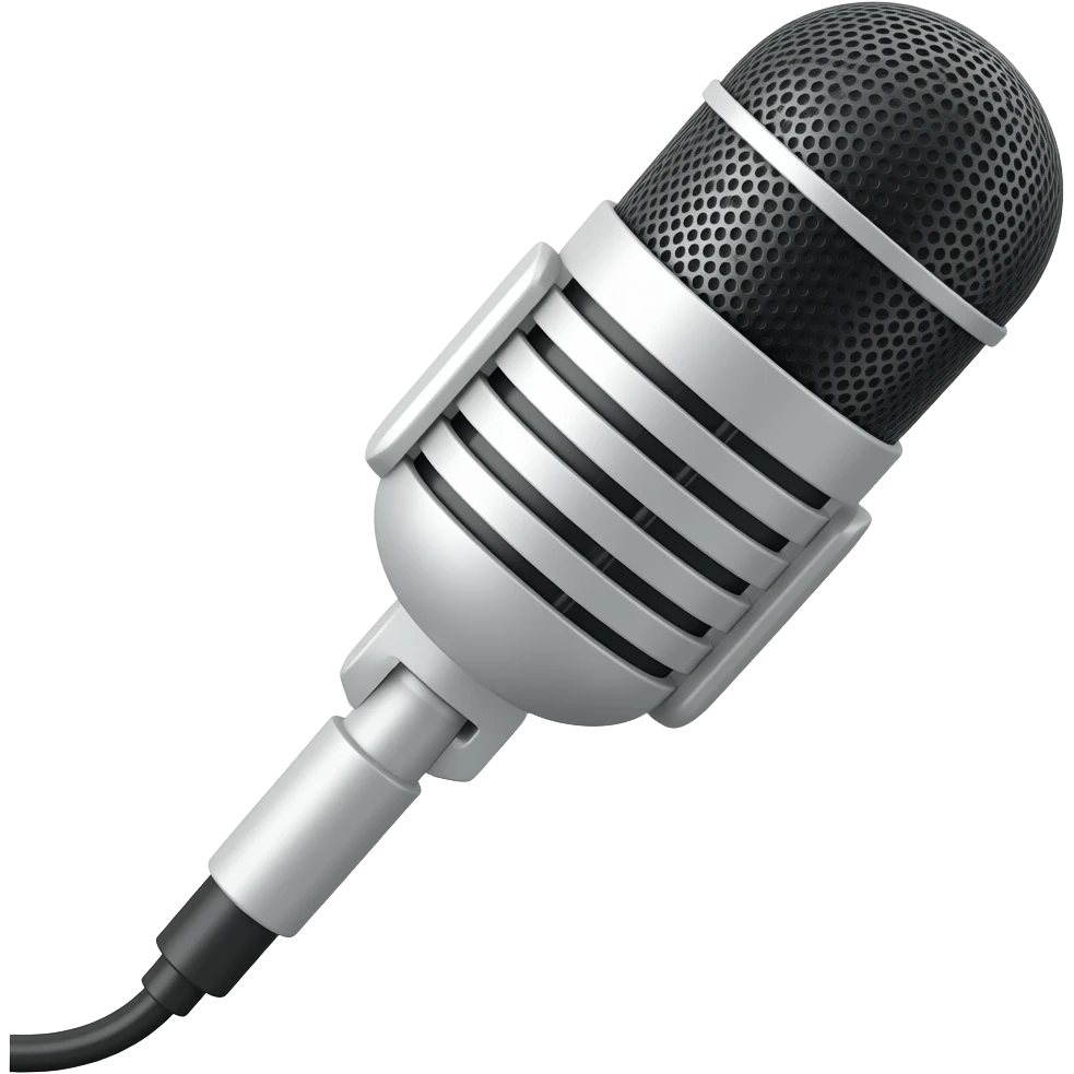 White Podcast Microphone emoji