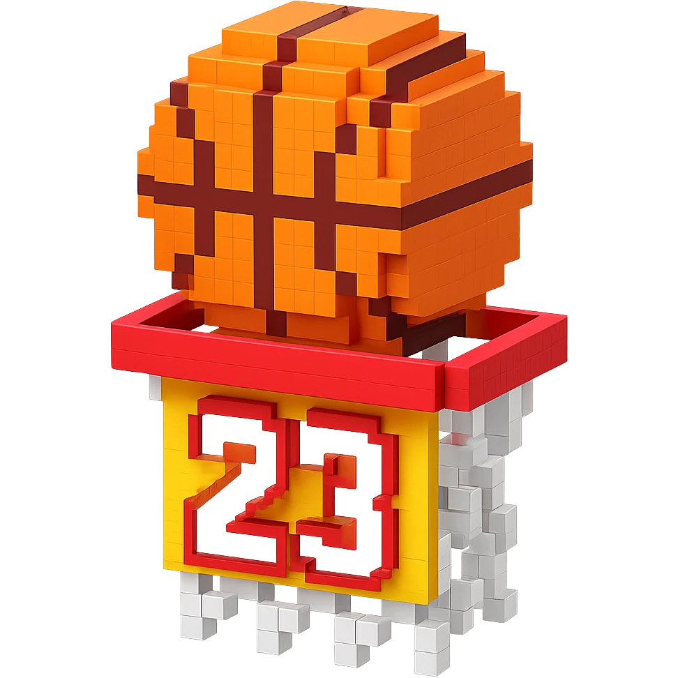 баскетбольный мяч с надписью "23" в сетке, no background emoji